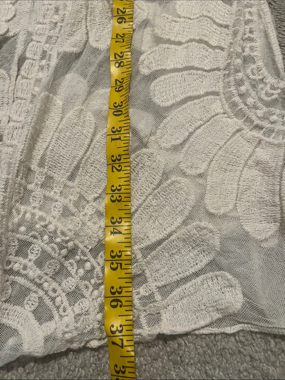 Rebellion Off White Bohemian Open Kimono Resort Coastal Beach Vacation Pool - Picture 7 of 9